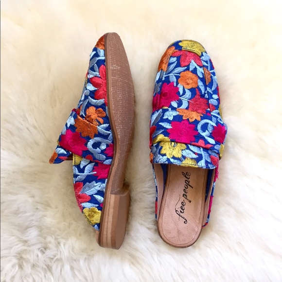 Free People Embroidered Brocade At Ease Loafers - Picture 2 of 8